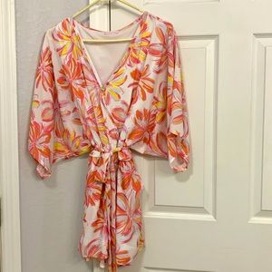Pink Lily, large romper